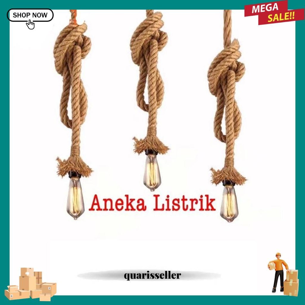 Cafe เชือกแขวน Fitting 1M E27 / Filament / Vintage Retro Cafe ตกแต่งเชือก