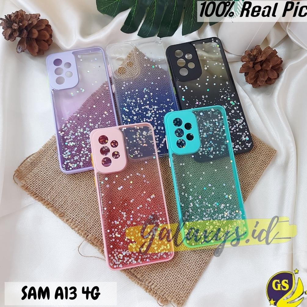 Samsung A04S 2022 S21 Fe 2022 A13 4G A23 4G A33 5G A53 5G A73 5G 2022 กรณีDove Glitter Bling Star Li