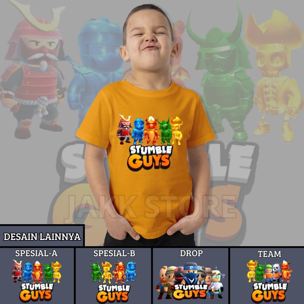 เสื้อยืด Cool Stumble Guys Distro สําหรับเด็กอายุ 3 4 5 6 7 8 9 10 11 12 ปี We-53