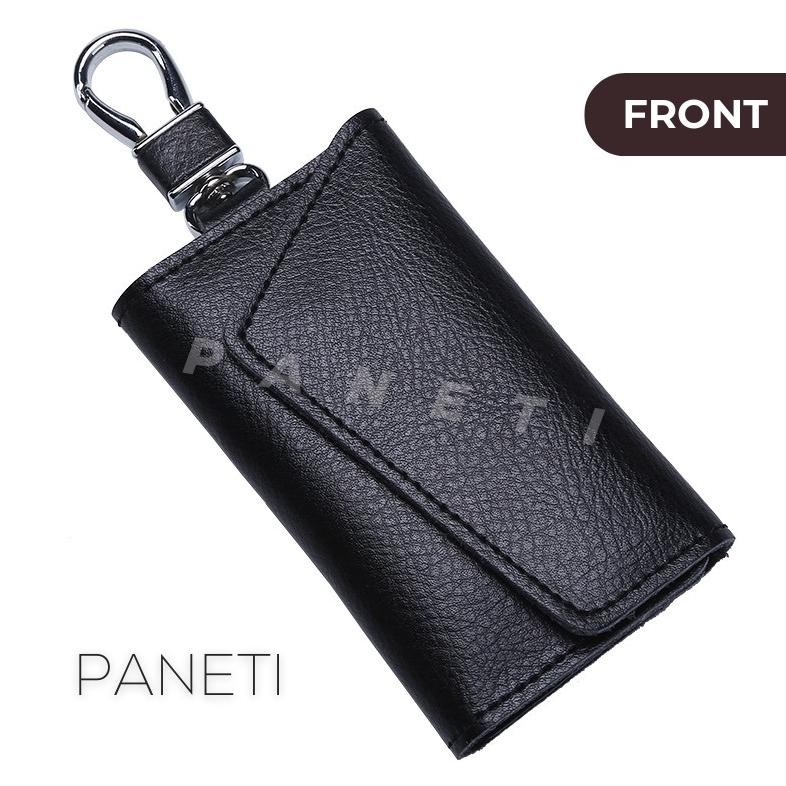 GANTUNGAN กระเป๋าสตางค์พวงกุญแจหนังแท้รถยนต์รถจักรยานยนต์ He-87