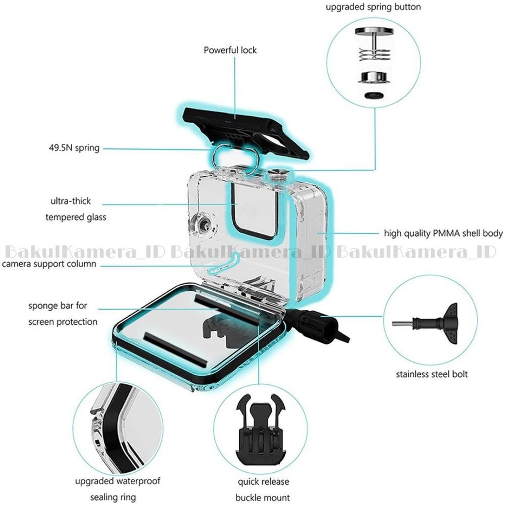 Bf888S เคสกันน้ํา Gopro Hero 8 Black Housing Undewater 60M He-87