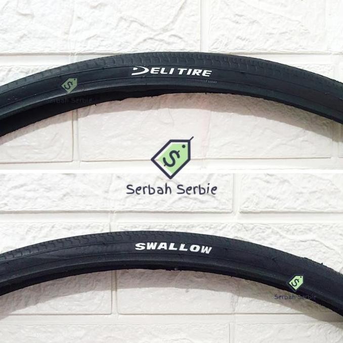 ยางนอก 700X23C Swallow Fixie RACING BIKE Fixie 700X23 700 X 23 23C Deli ยางสีดําจักรยานถนน