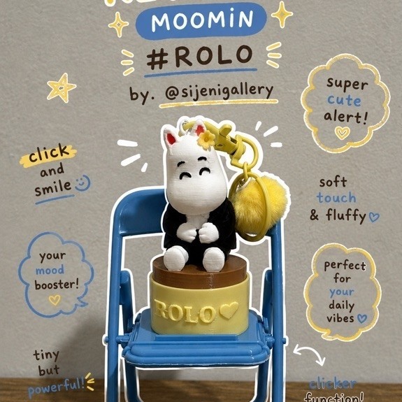[BOOKED] CLICKER KEYCHAIN by @sijenigallery