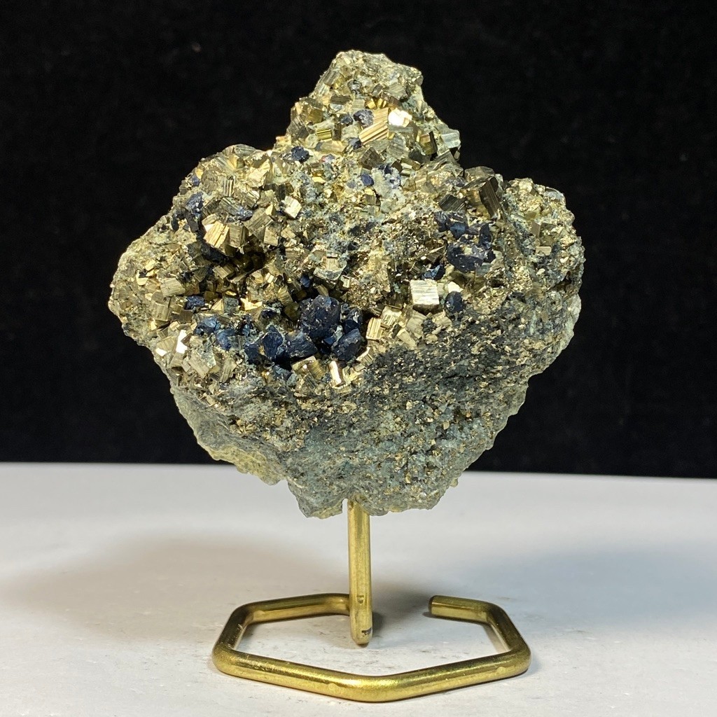162Gr Natural Chalcedony Blue Pyrite - Pyrite Chalcopyrite Peacock Collection Stone - Pyrite Gems Co