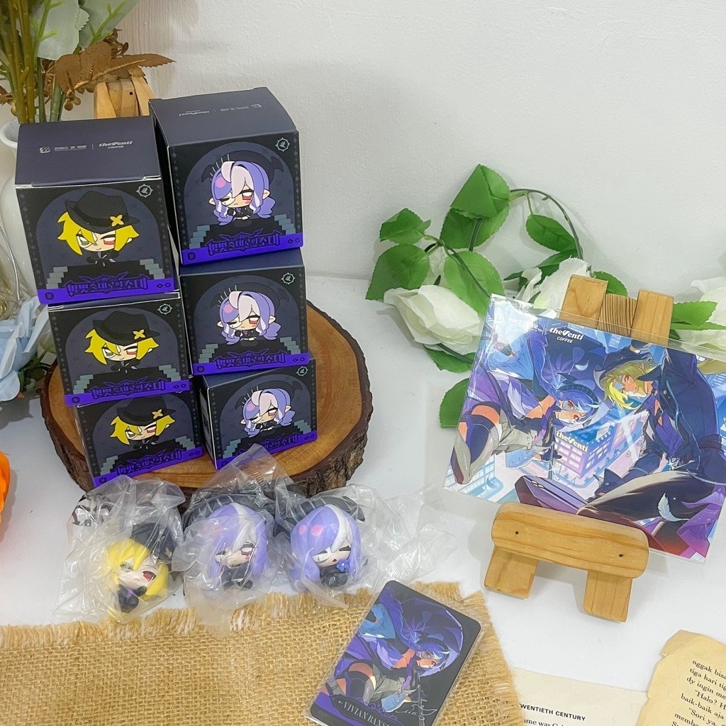 อย่างเป็นทางการ Venti Collab x ZZZ Zenless Zone Zero Mockingbird Vivian Banshee Hugo Vlad โปสการ์ดรู