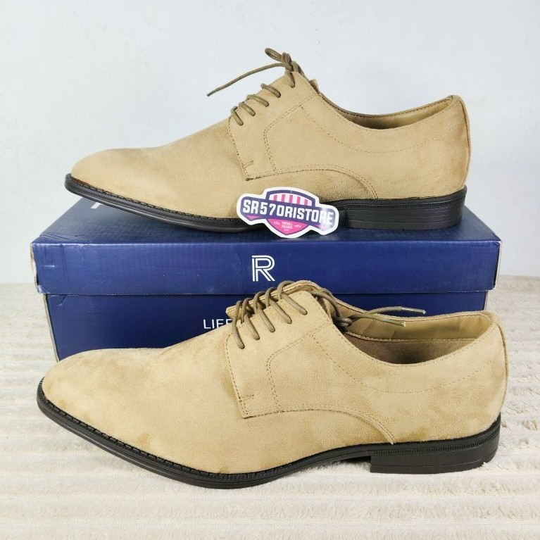 รองเท้าหนังกลับ Enzo Lace Oxford Tan