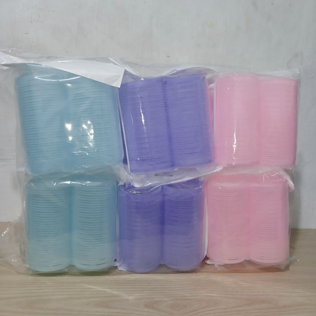 [24 ชิ้น] WHOLESALE HAIR ROLLS ขนาด 10x5 CM JUMBO HAIR ROLLS HAIR FRINGE ROLLS