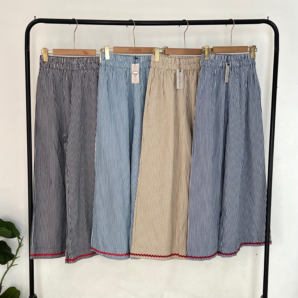 DYALODYA STRIPE PANTS / STRIPE CULOT PANTS