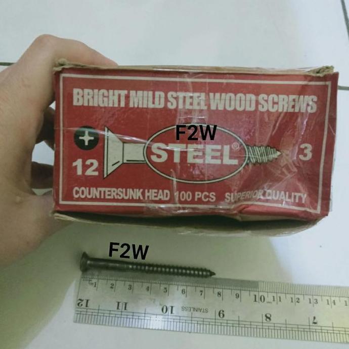 3" X 12 (+) STEEL WOOD SCREW 7CM ไม้ SCREW