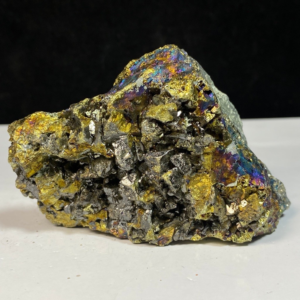 381Gr NATURAL Chalcedony Peacock หลากสี - Bongkan Kahan Pyrite - Crystal Healing