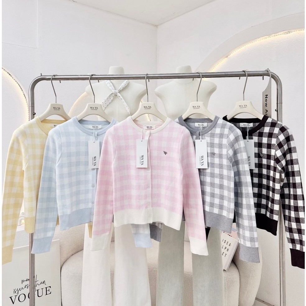 Waya 25219 / คาร์ดิแกนลายสก๊อต Waya | วาน่า แขนยาว | วาน่า กทม