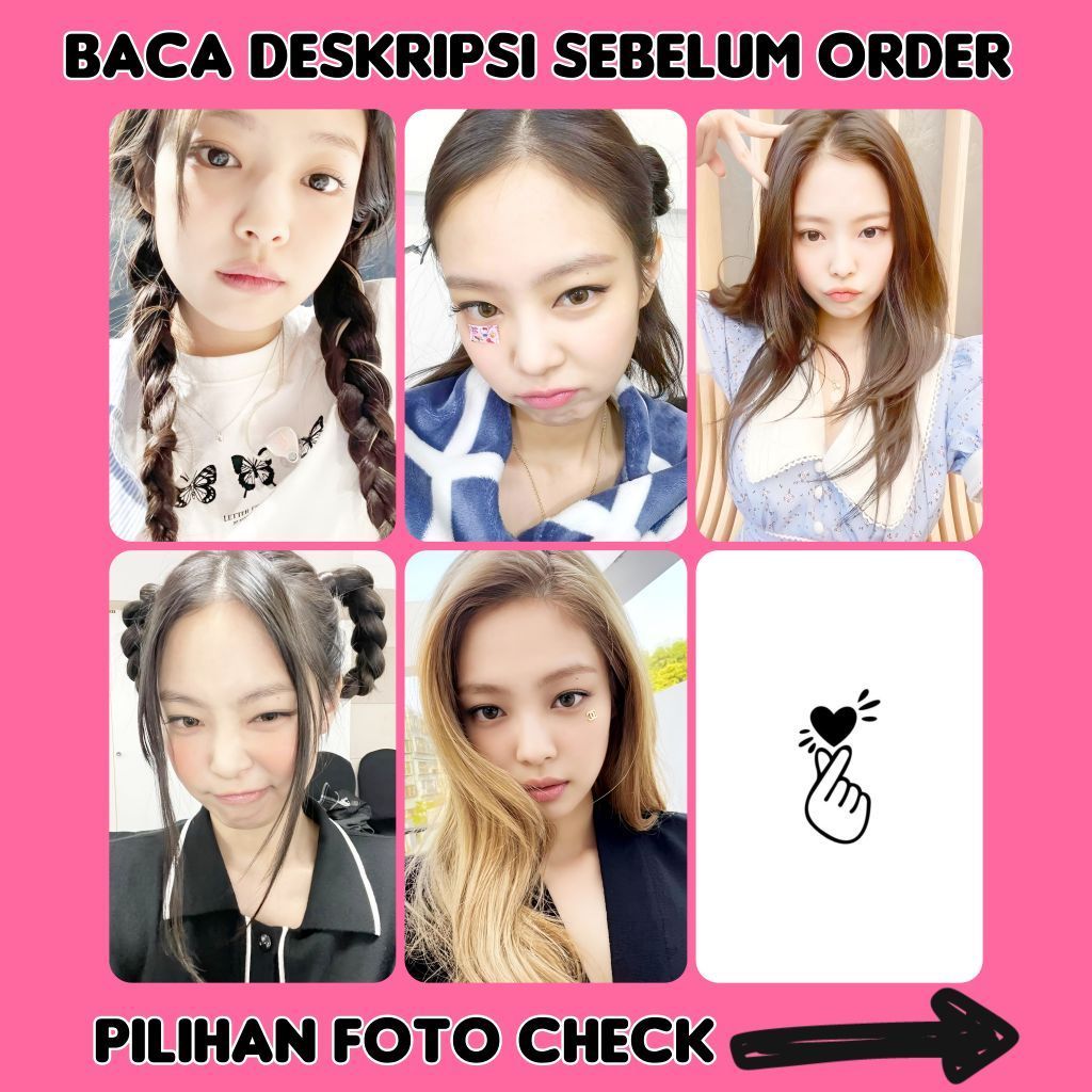 Photocard JENNIE bl4ckpink unnof HD และ CLEAR