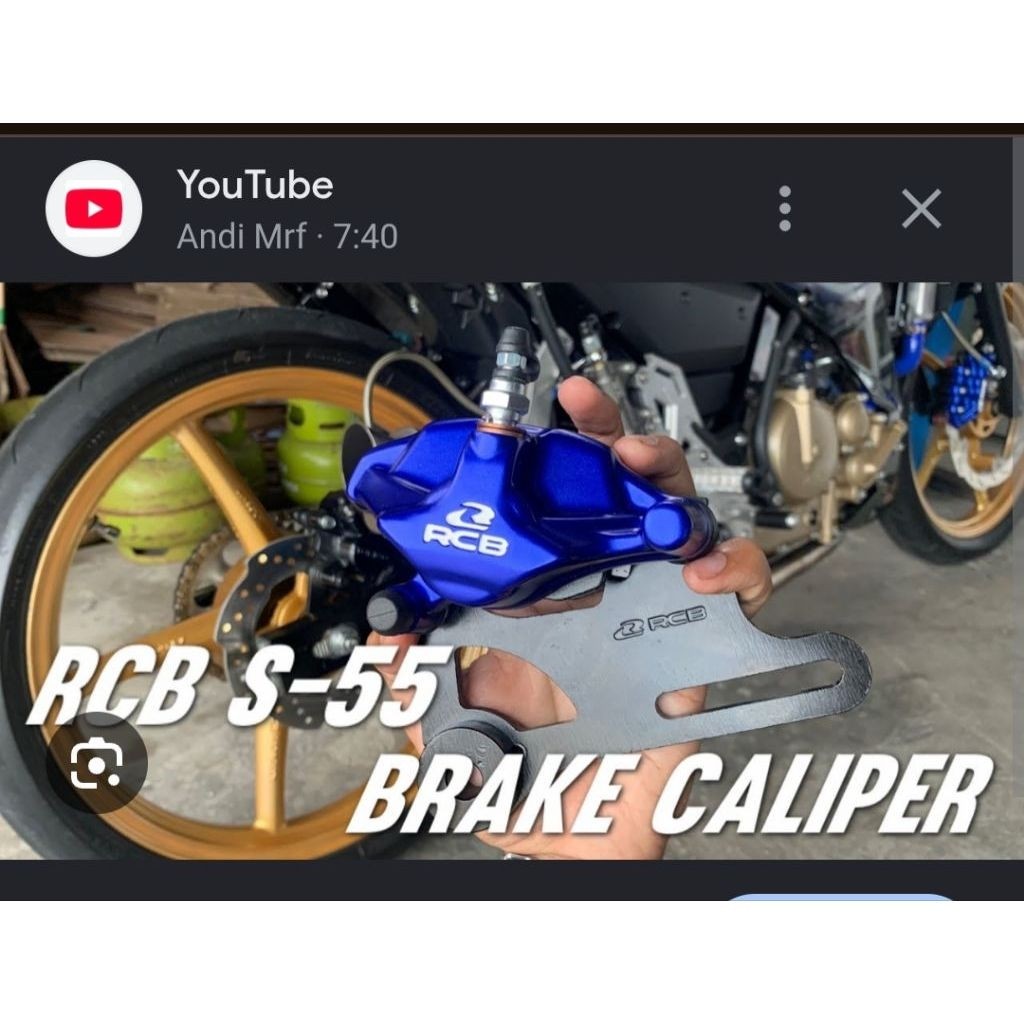 RCB S55 แผ่นรองเบรกด้านหลัง CALIPER