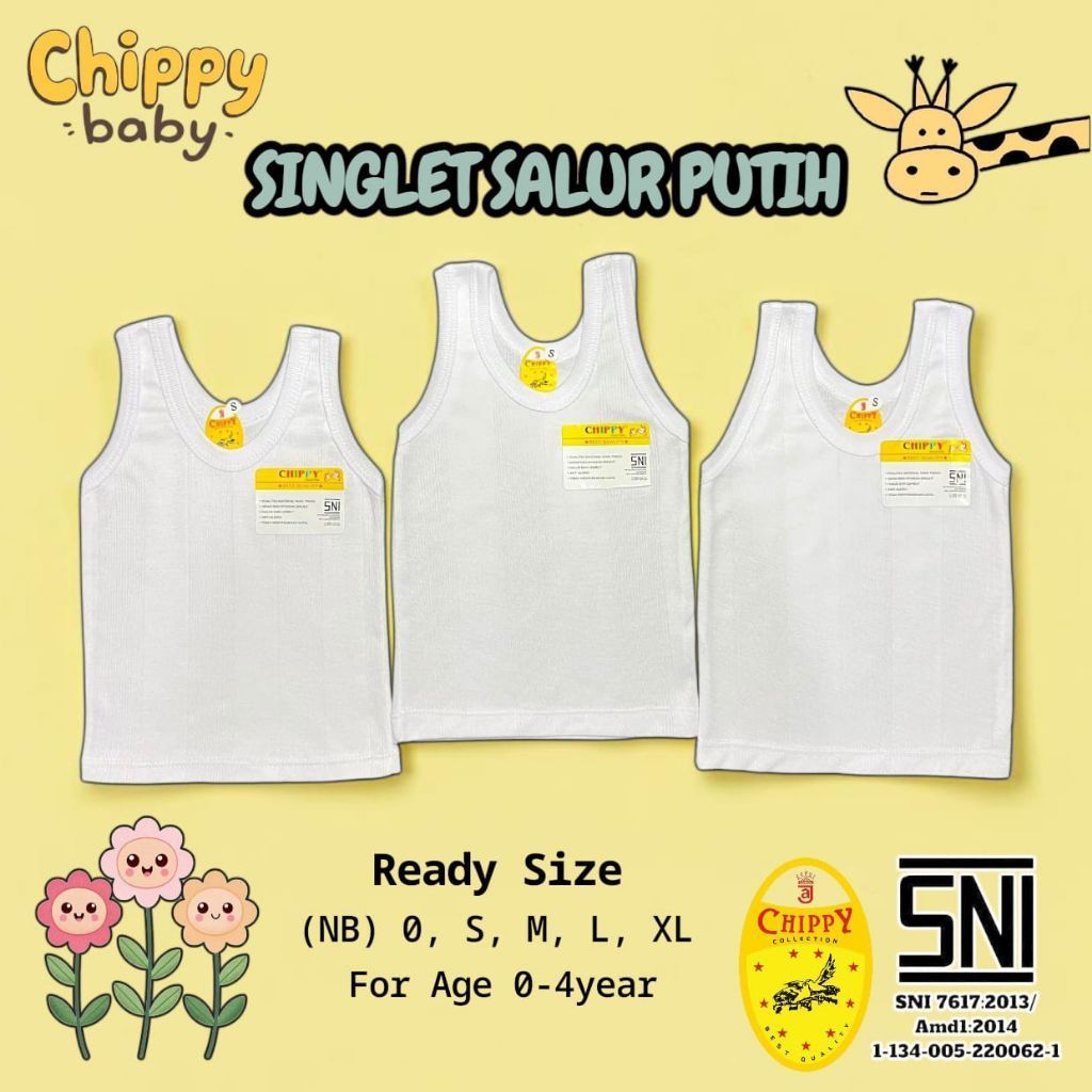 เสื้อกล้ามเด็ก SNI Chippy แบบหนา / เสื้อชั้นในเด็ก SNI Chippy หนานุ่ม 129p