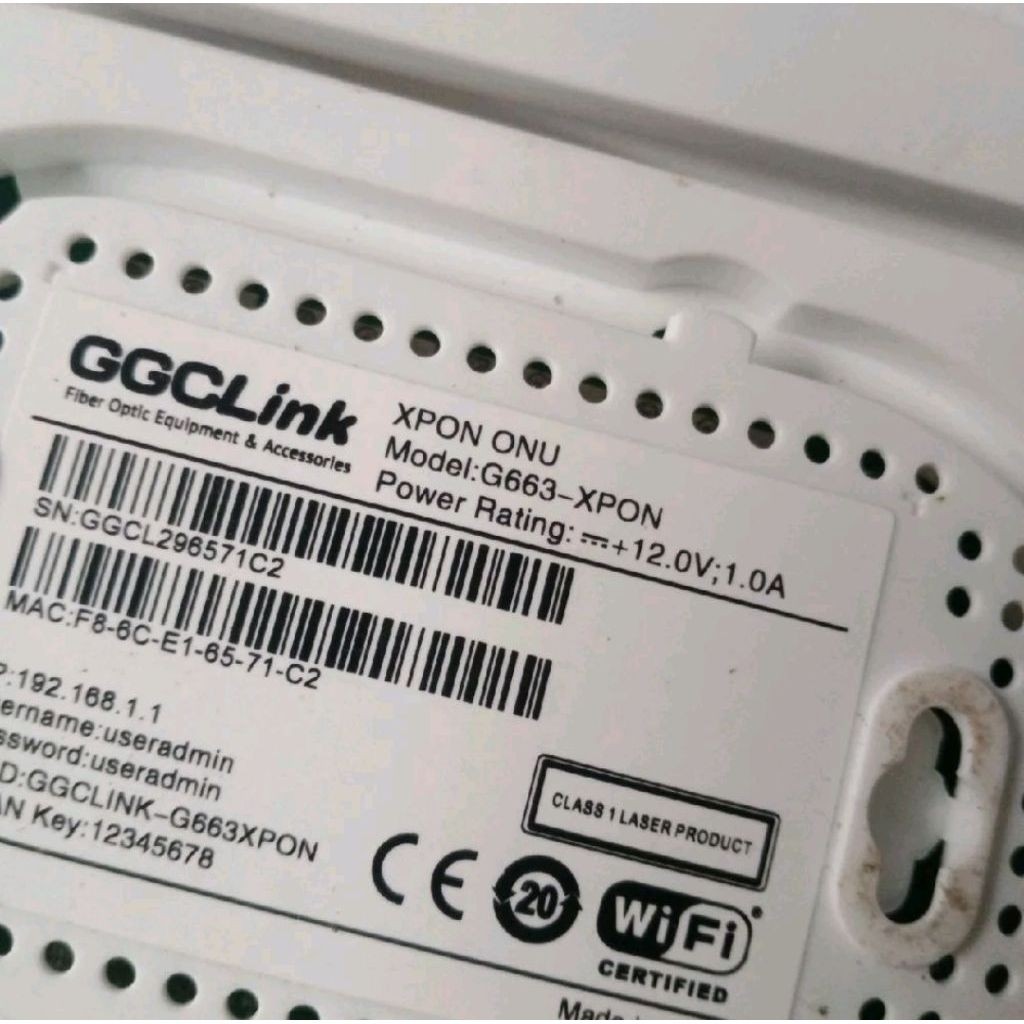 Xpon ggclink g663 ปกติ