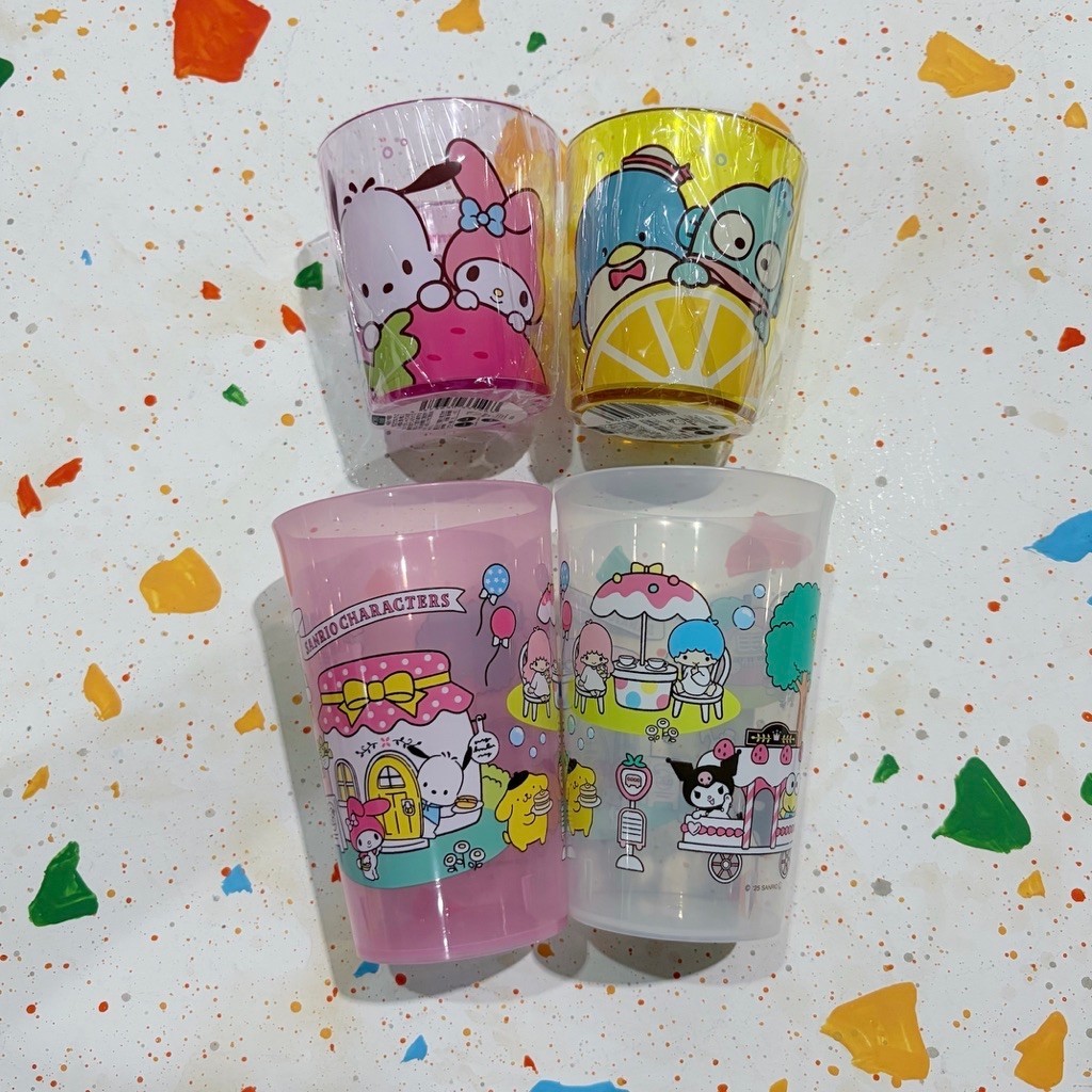 SANRIO DAISO JAPAN MY MELODY HANGYODON LITTLE TWIN STAR แก้ว KUROMI