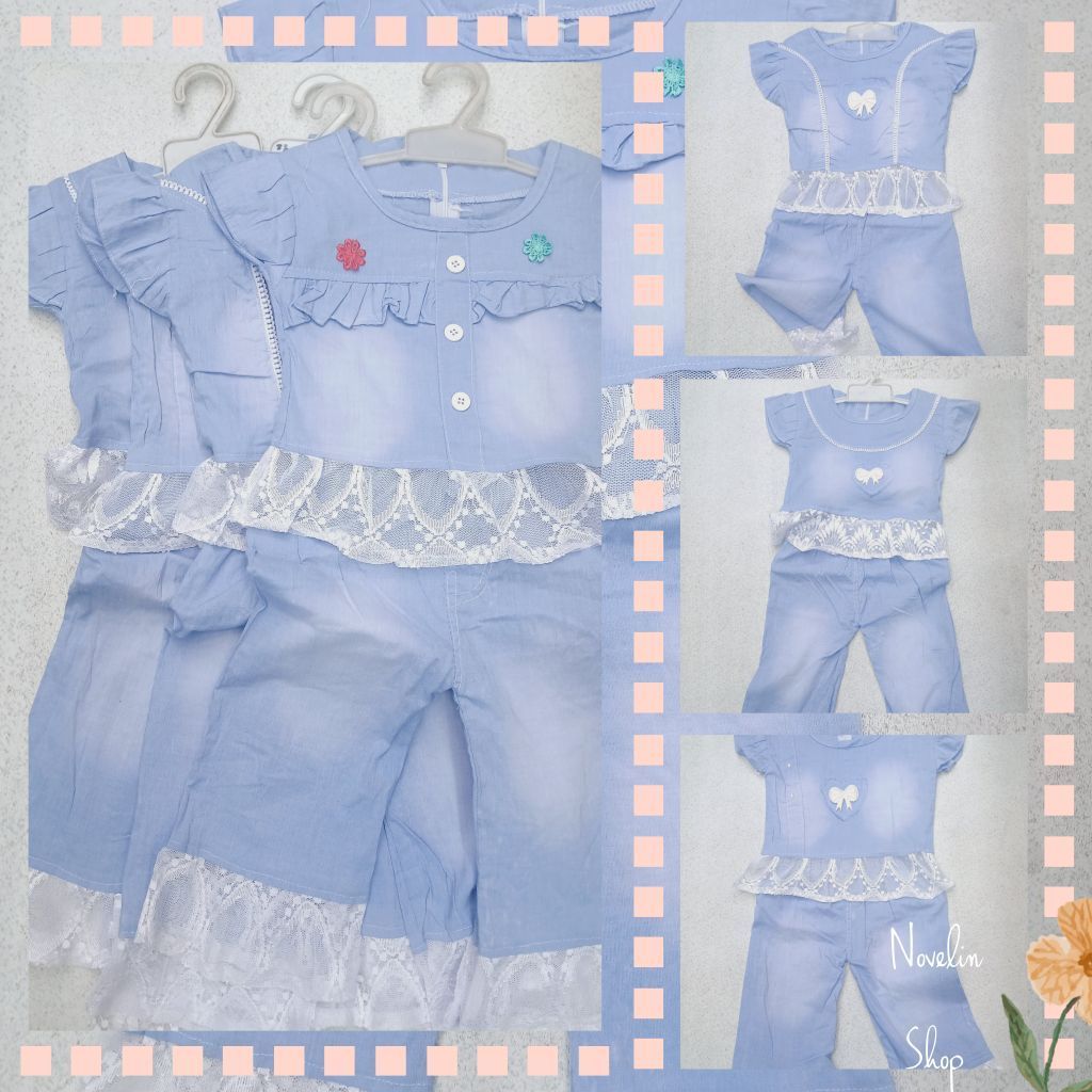 GIRLS JEAN SET 2-4 YEARS OLD, COOL, COMFORTABLE LONG PANTS
