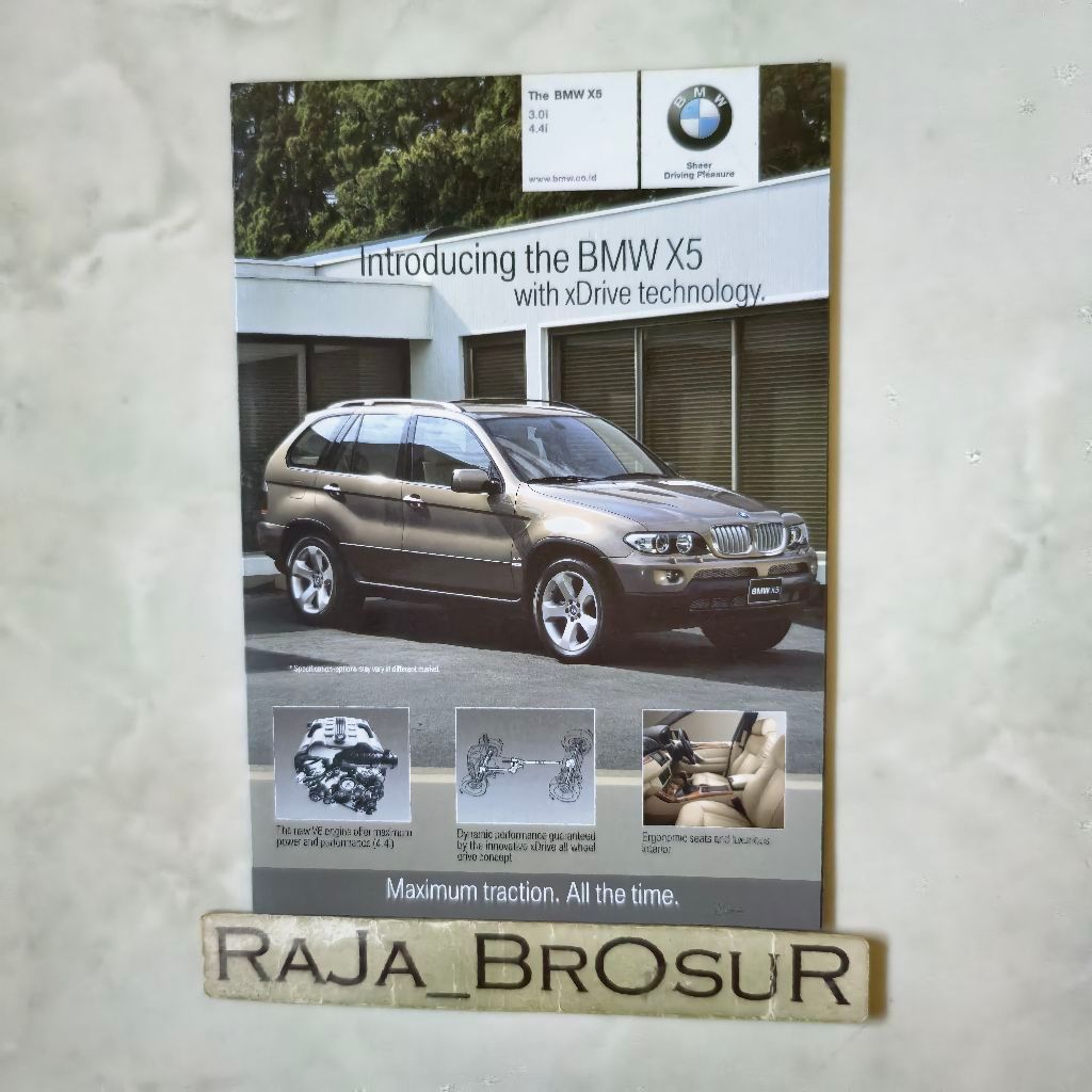 โปสเตอร์โบรชัวร์ catalog ของ BMW X5 3.0i BMW X5 4.4i 2003