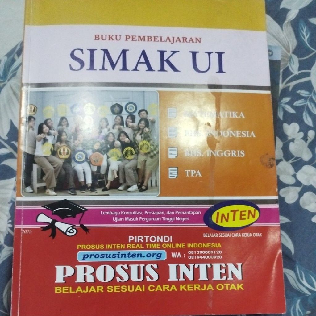 PRELOVED BOOK PROSUS ITEN SIMAK UI การเรียนรู้หนังสือ 2025 100 PAGES Prosus Inten คณิตศาสตร์อินโดนีเ