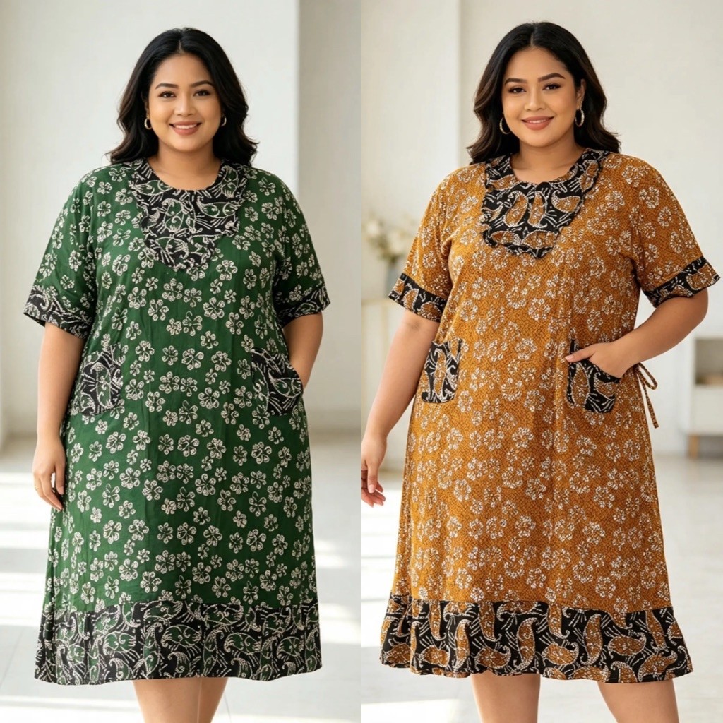 JUMBO VENTY DRESS BY PUTRI DIANA ZIPPER BUSUI WAIST STRAP