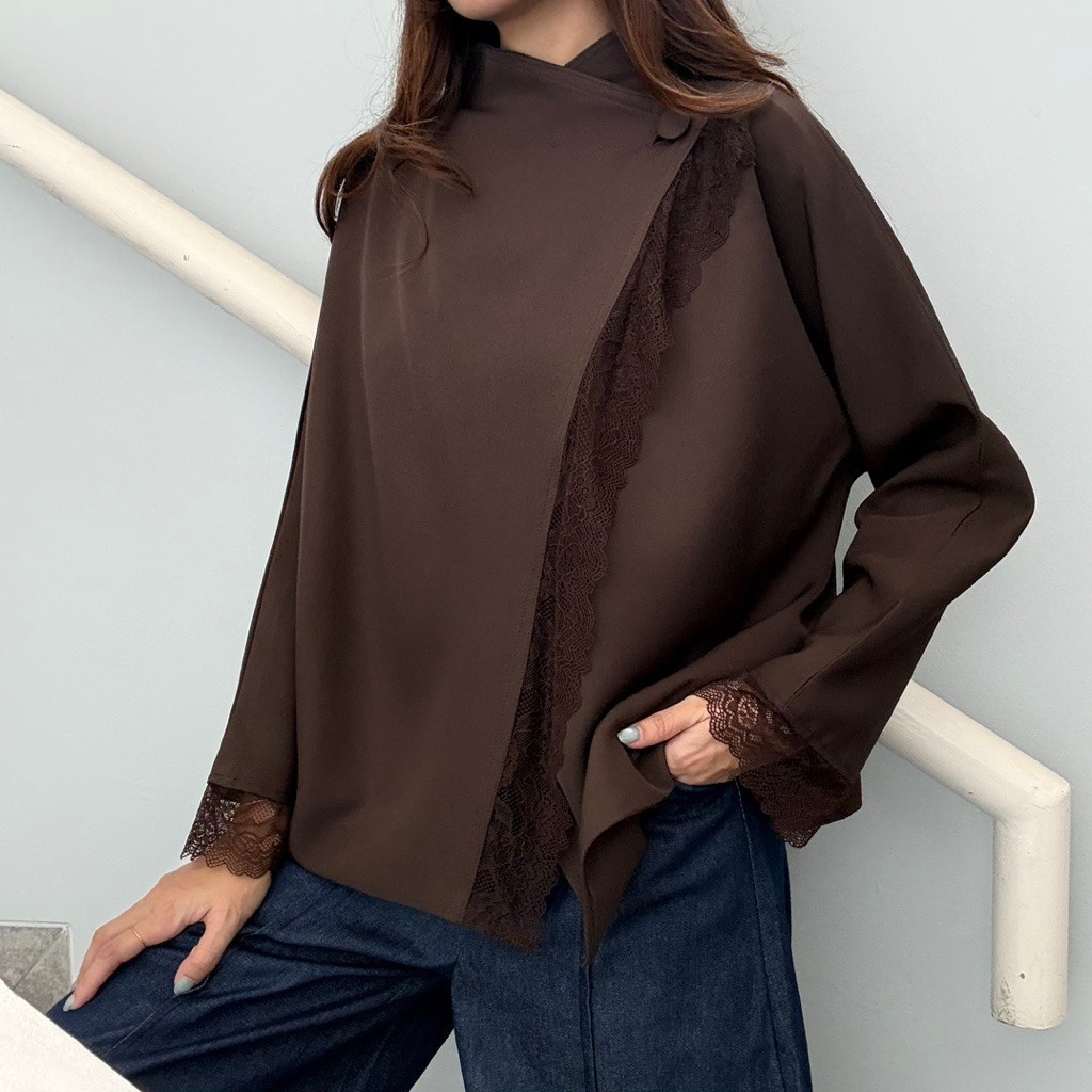 Nabo - Laciana Lace Long Sleeve / Womens Lace Outer / Womens Outer Top