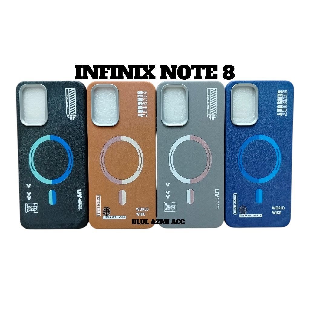เคสตัวละครสําหรับ Infinix Note 8 Softcase Leather Motif Image Magsafe