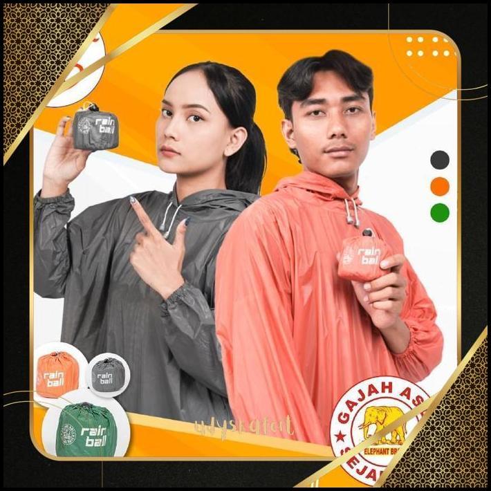 Dh-68 It34 Elephant Brand Premium Rain Ball Sleeve Poncho เสื้อกันฝน