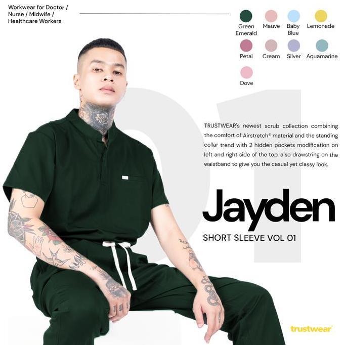 TRUSTWEAR - Jayden Doctors Scrub / OKA OK Nurse / Short Sleeve Doctors Scrub Pants Set I