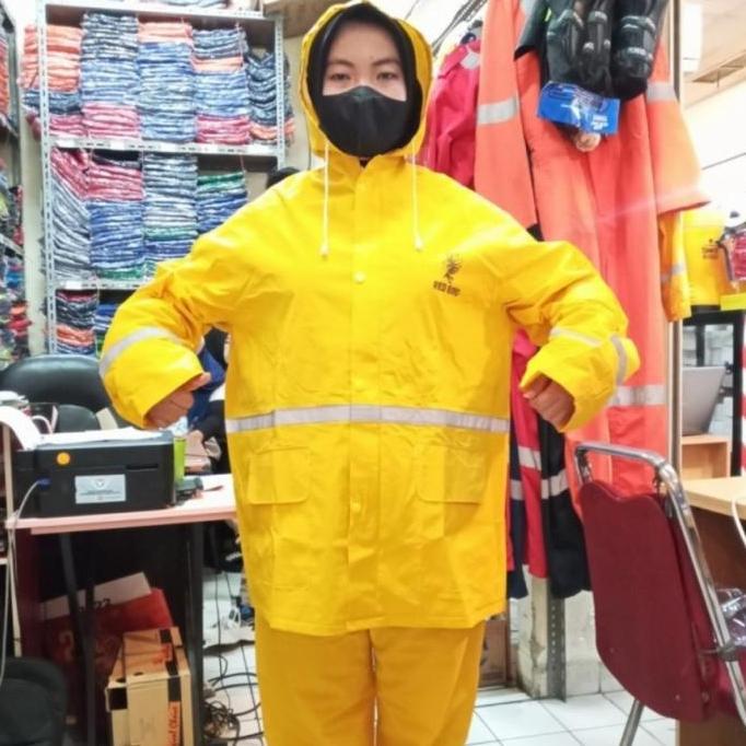 DN46 >> ชุดโครงการ RAINCOAT YELLOW PROJECT RAINCOAT JACKET PANTS SET