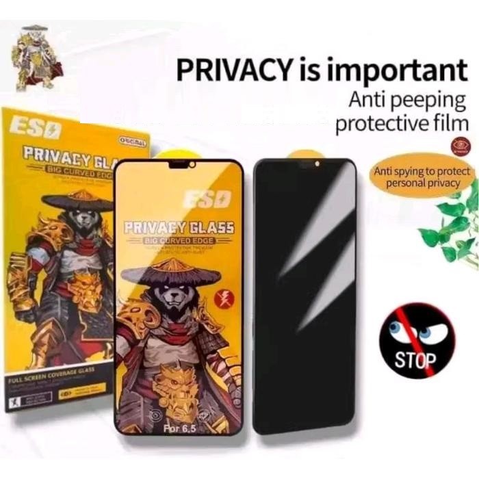 WWN Tempered ESD+ "PANDA" Anti SPY OPPO A18 A17 A17K A16 A16E A16K A15 A15s A12 A11 A11K A1K A5s A3s