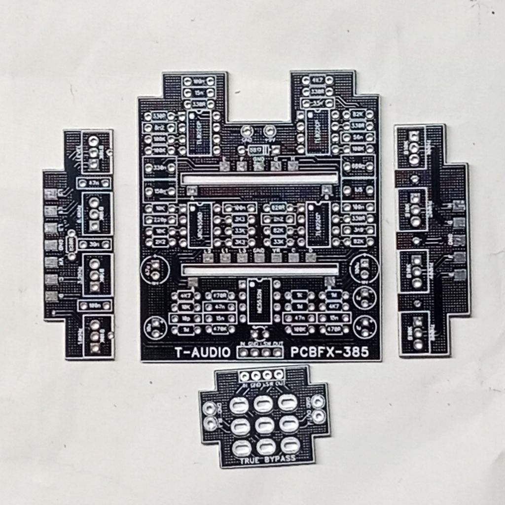 T-เสียง PCBFX-385 จาก Boss GE-7 GE 7 กราฟิก Equalizer EQ 7-Band กีตาร์เหยียบ PCB DIY 1590B