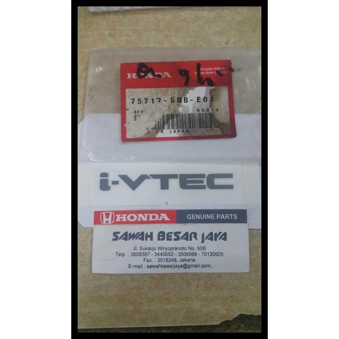 ใหม่ล่าสุด EMBLEM STICKER I VTEC I-VTEC HONDA CIVIC CRV
