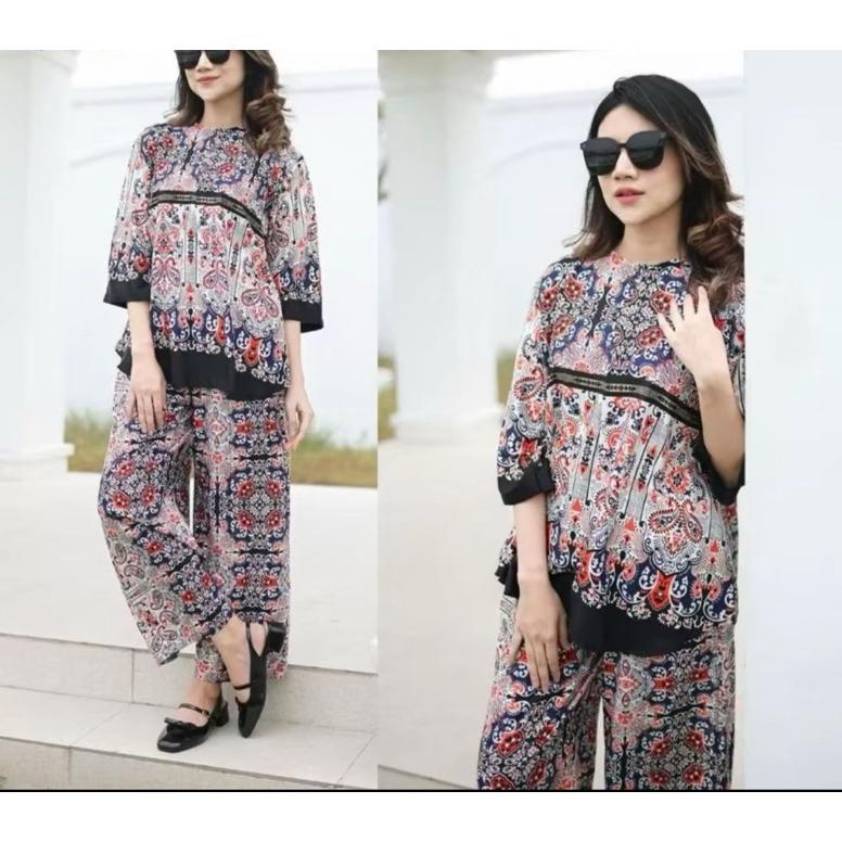 Hj-64 Gfd-6 Lala Viral Striped ชุดเรยอนสุดเท่ Hj-64