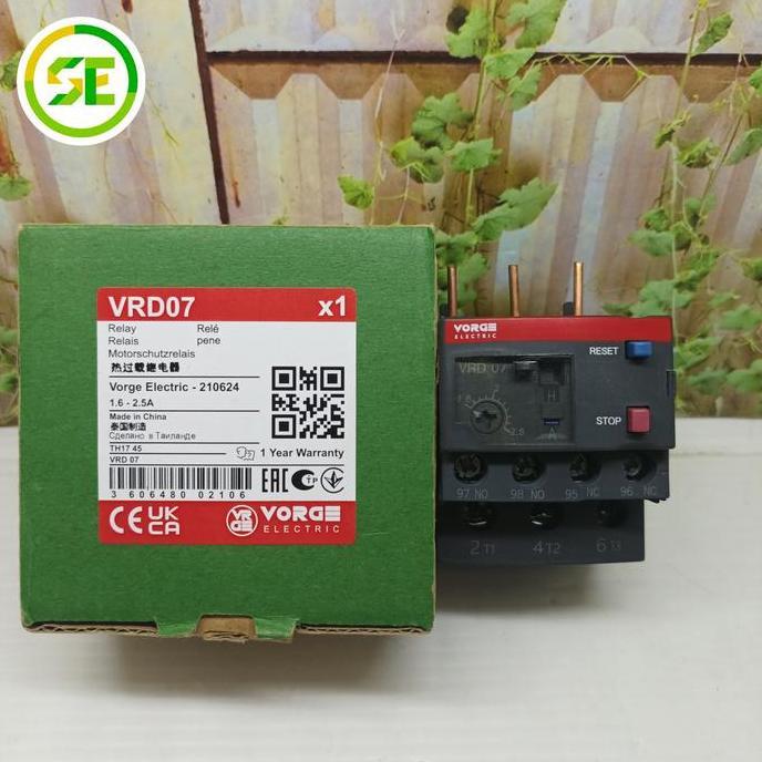 รีเลย์โอเวอร์โหลดความร้อน Tor Vorge Vrd07 Vrd 07 1.6A-2.5A เทียบเท่า Lrd07 Lrd 07 รับประกันระดับพรีเ
