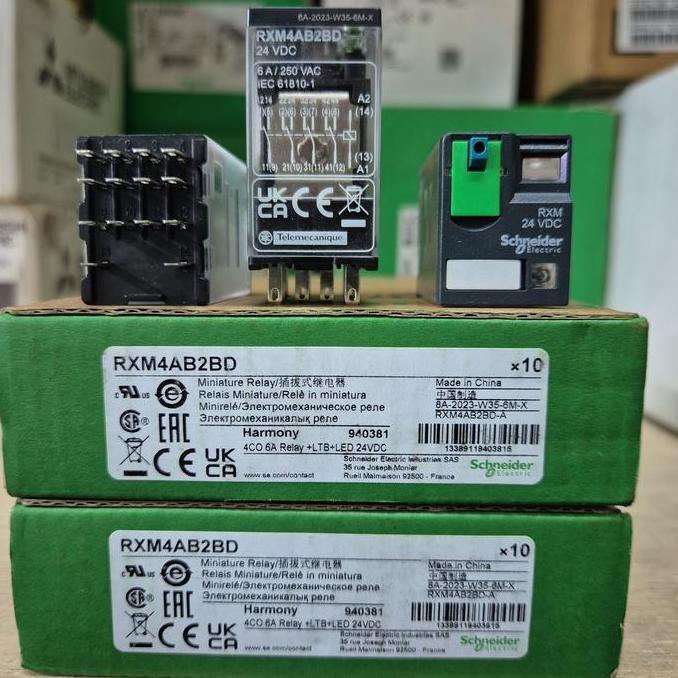 รีเลย์พรีเมี่ยม Schneider Rxm4Ab2Bd 24Vdc
