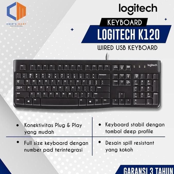 LOGITECH K120 USB Keyboard ของแท้ 100%