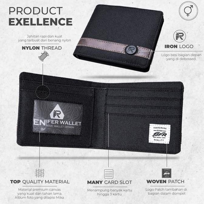 JFR กระเป๋าสตางค์ผู้ชายผ้าแคนวาสและหนัง PU พรีเมี่ยม JSHOP01