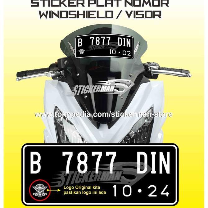 NUMBER PLATE STICKER สําหรับ WINDSHIELD / MOTORCYCLE VISOR
