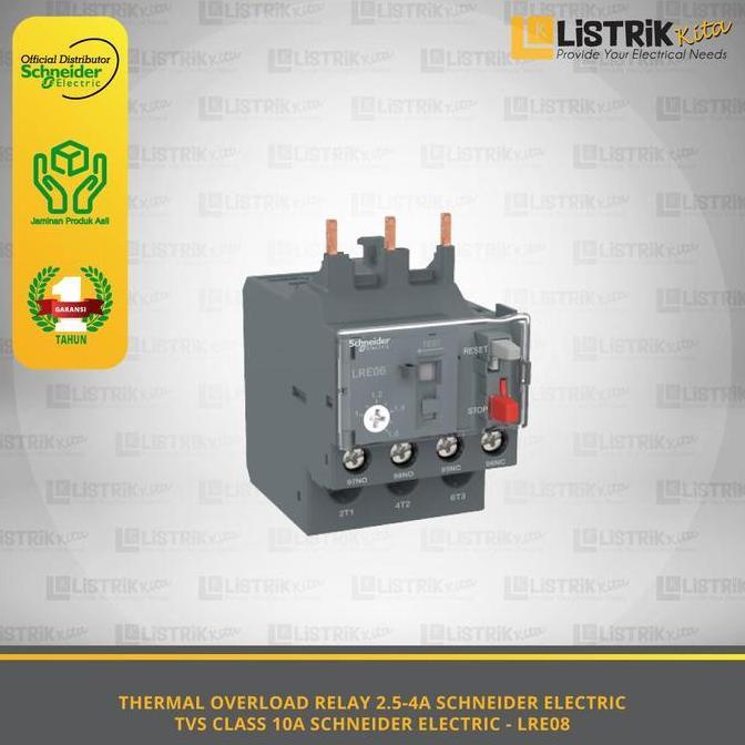 รีเลย์โอเวอร์โหลดความร้อน Schneider Electric Easypact Tvs Class 10A 2.5-4A - Lre08 Premium