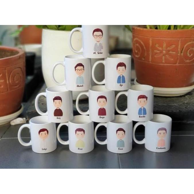 UNIQUE CUSTOM CARICATURE / AVATAR MUG / GLASS (MEN) MOST V2