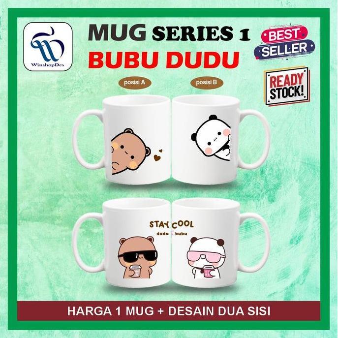 BUBU & DUDU MUG / แก้วมัคน่ารัก / แก้วมาตรฐานพร้อม BUBU DUDU CHARACTER Design SERIES 1
