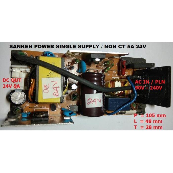 Smps-08 Switching Power Supply 100-220 Vac To Dc 24V 5A เดิมและเชื่อถือได้