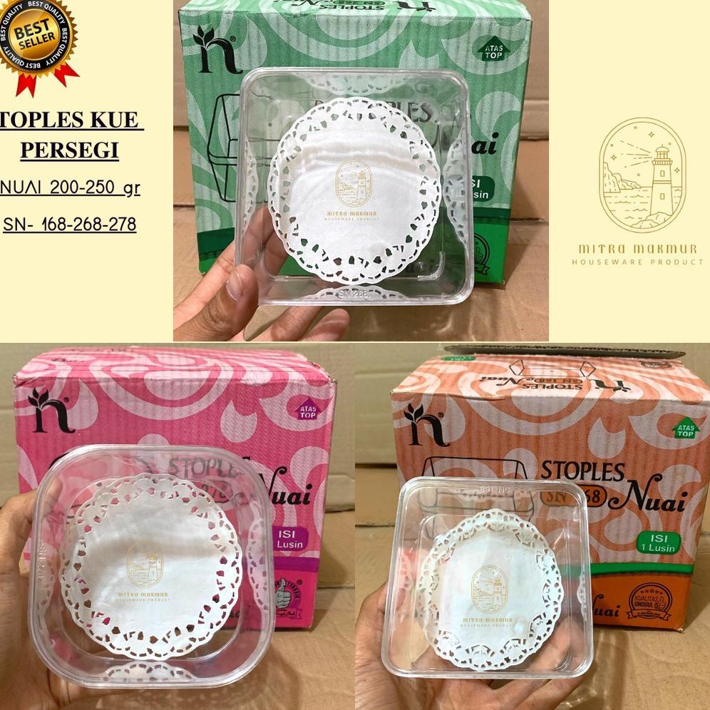 SQUARE DRY CAKE JAR 200-250 กรัม / NUAI CAKE JAR SN 168 268 278