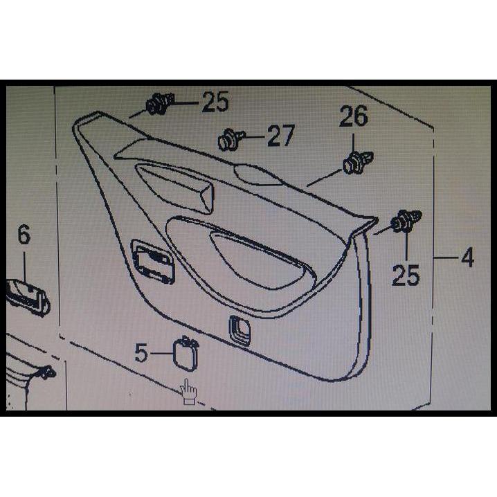 ฝาครอบประตูด้านหลัง TRUNK JAZZ S RS GE8 !!