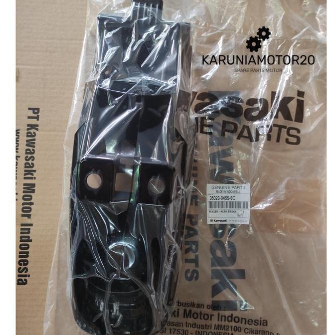 Original Kawasaki W175 Tr/Cafe บังโคลนหลังสีดํา 35023-0455-6C