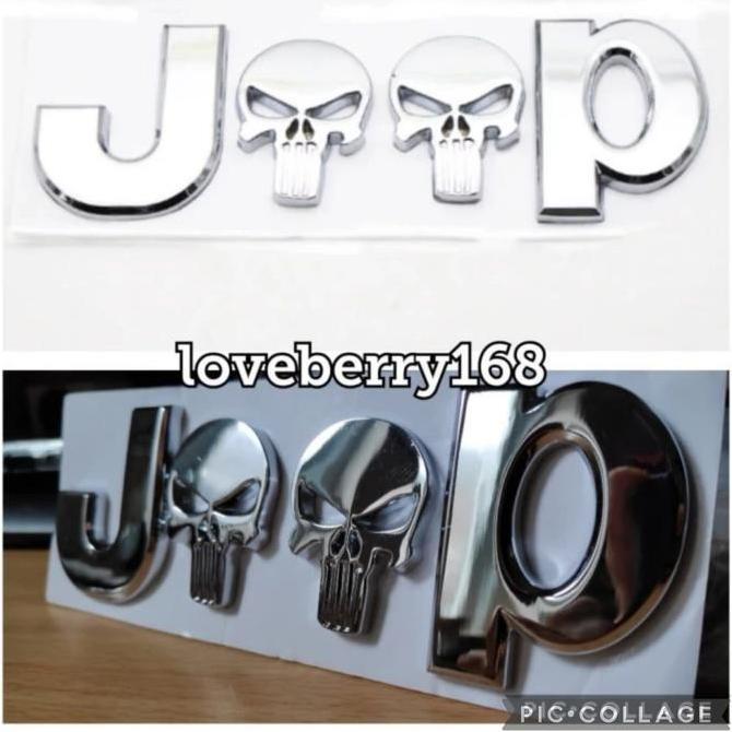 One Jeep Skull Logo Emblem Jeep Jk Wrangler Rubicon Jimny Limited