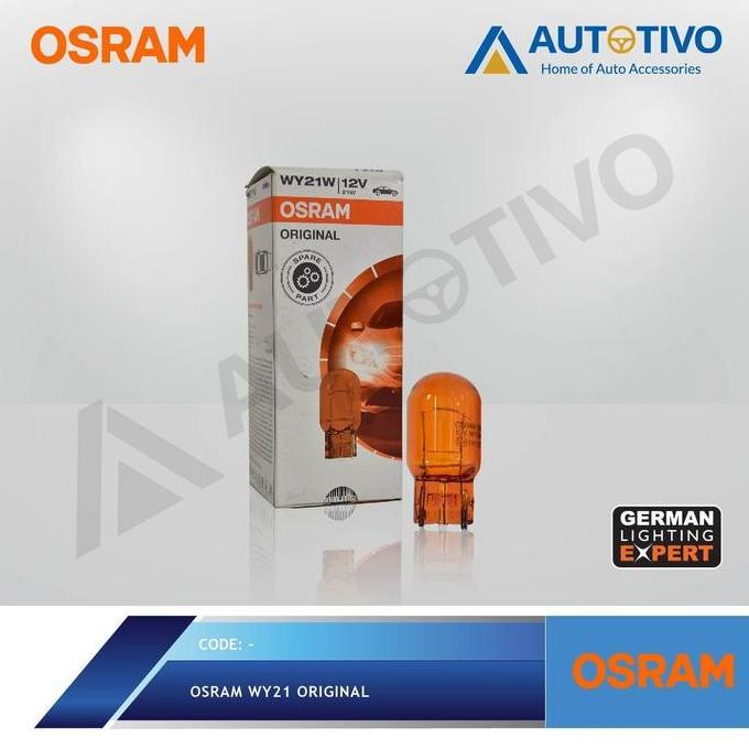 Osram ไฟรถยนต์ Wy21W Original 7504 Wx3X16D 12V 21W คุณภาพสูง
