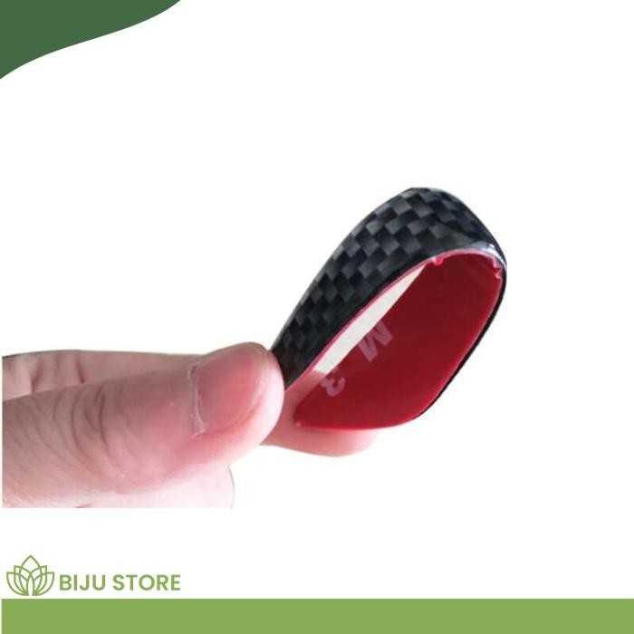 4PCS WRC UNIVERSAL ประตูรถคาร์บอนซิลิโคน BUMPER MINI สติ๊กเกอร์