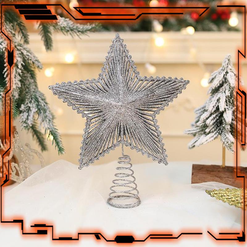 GANTUNGAN TSX Star top Starแกะสลักเครื่องประดับต้นคริสต์มาสตกแต่งคริสต์มาสแขวนอุปกรณ์เสริม-RO30-2211