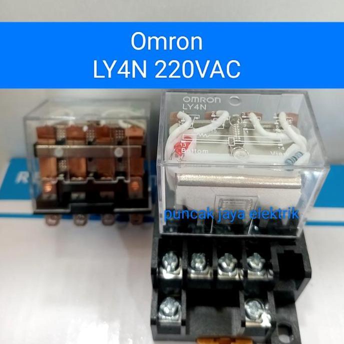 Omron Ly4N/Ly4 220Vac รีเลย์ 14 ฟุต 10A/Omron รีเลย์/220Vac ชุดรีเลย์ซ็อกเก็ต Restock